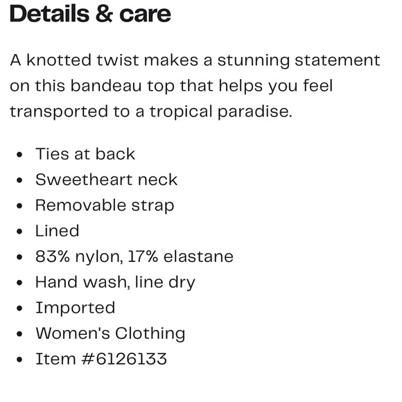 NWT La Blanca Island Goddess Know Twist Bandeau Bikini Top - Picture 6 of 6